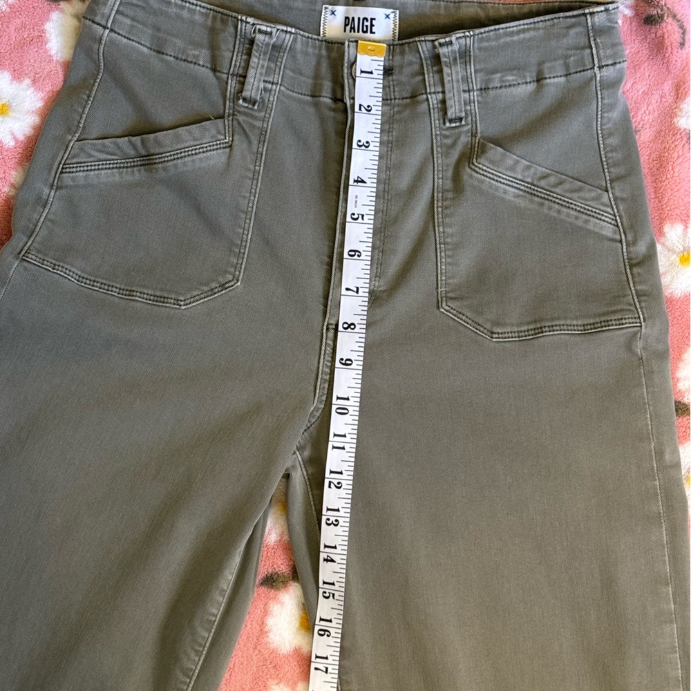 Paige Anessa High Rise Wide Leg Welt Utility Pocket Cropped Jeans Size 28 EUC - Picture 12 of 14